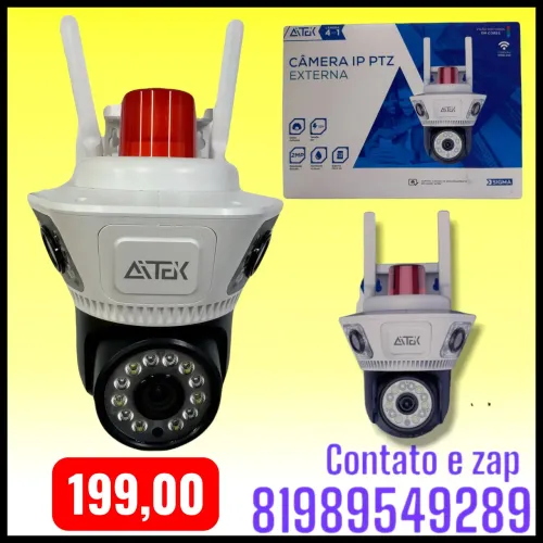 Câmera de segurança atek 3 leds colorida