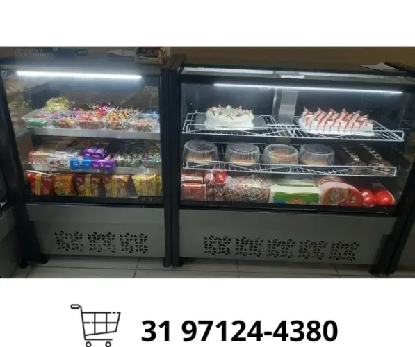 Balcão de Tortas e Doces 1,25M Preto Polar