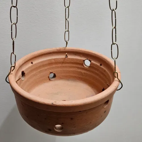 Vaso de planta de cerâmica para pendurar completo