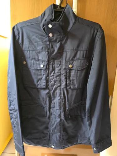 Jaqueta masculina azul escuro Jack & Jones, tamanho P