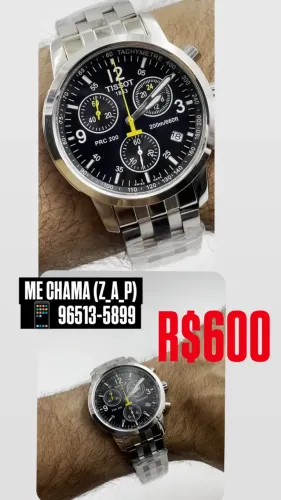 Relógio TISSOT PRC 200 FUNDO PRETO TODO FUNCIONAL