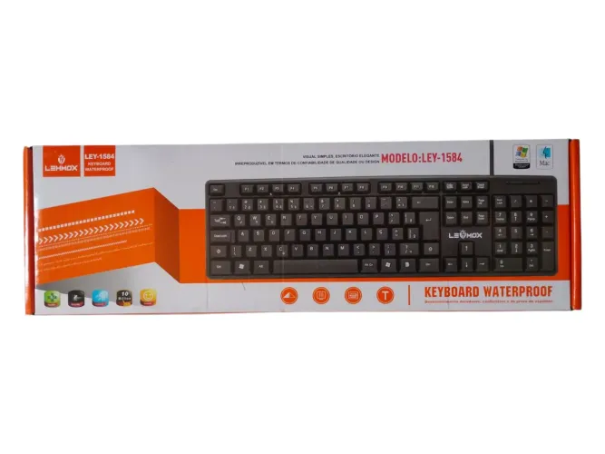 Teclado com Fio USB LEY-1584 - Lehmox