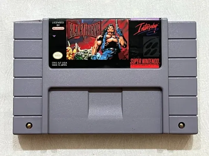 blackthorne cartucho super nintendo original snes cartucho fita