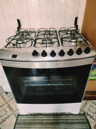Fogão Brastemp 6 Bocas - Inox - Semi Novo