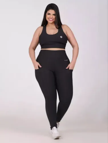 Calça legging com bolso GG