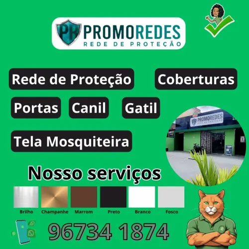 Redes de proteção e telas mosquiteiras