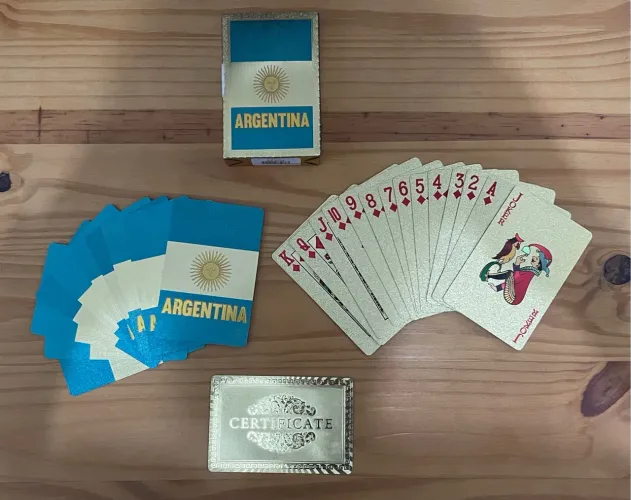 Baralho de Cartas Dourado Argentina