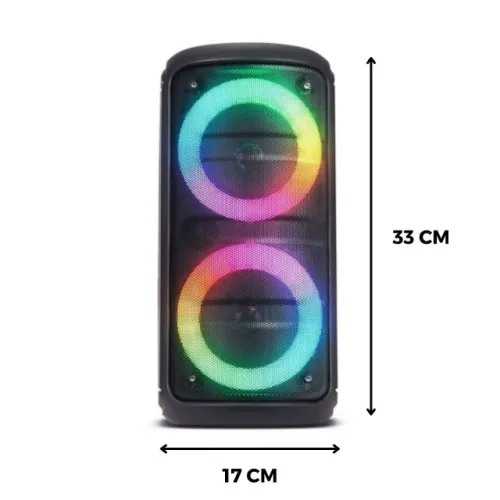Caixa de Som Karaokê Bluetooth Microfone de Brinde