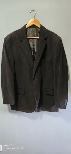 Blazer de veludo cotelê preto