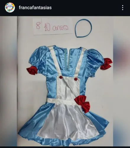 Fantasia de Alice no País das Maravilhas - 8 a 10 anos