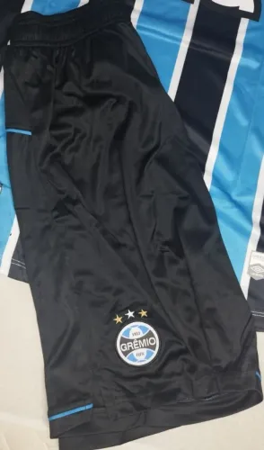 Calção do Grêmio Preto S/ bolso 2025 Tam GG