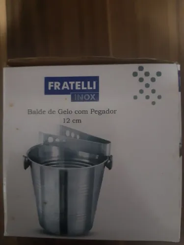 Balde de Gelo Inox com Pegador 12cm - Fratelli