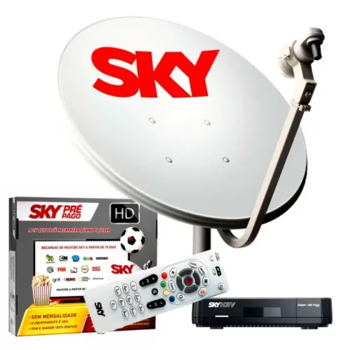 Kit Antena Sky + Aparelho | Instalação Rápida + Frete Grátis | R$220