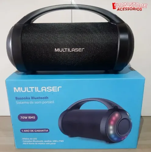  Caixa de Som Bluetooth Multilaser 70W Bazooka