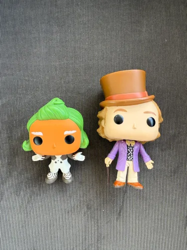 Funko pop dupla Willy wonka e oompa loompa