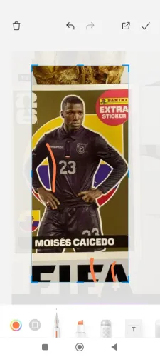 Figurinha da copa, Moisés caicedo - ouro.