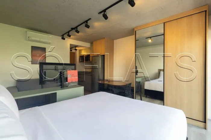 Edifício Bela Vista, apto todo mobiliado disponível para locação contendo 25m² e 1 dormitó