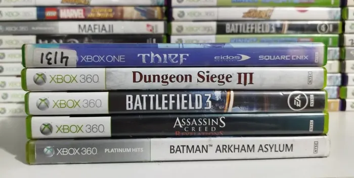 LOTE COM 5 JOGOS ORIGINAIS PARA XBOX 360.