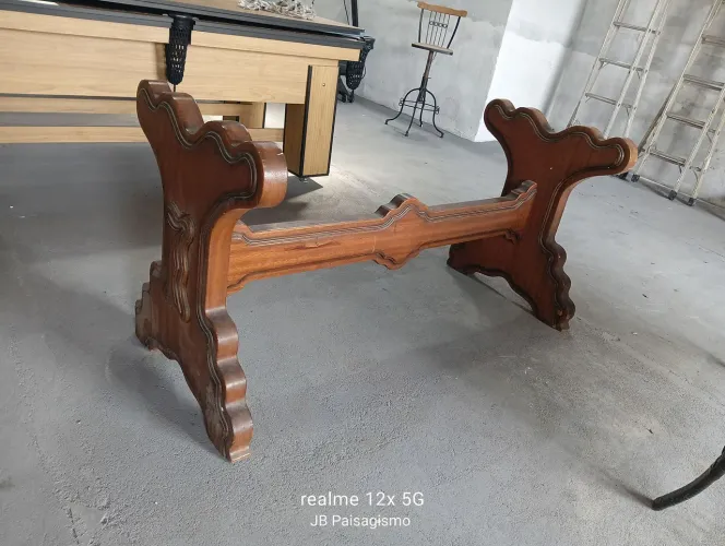 Base de madeira para mesa 