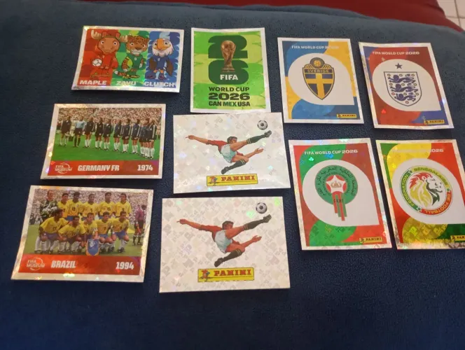 Figurinhas brilhantes da copa original