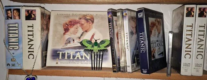 Coleção Titanic-VHS-DVD-CD colocar coração do Mar e presilia cabelo