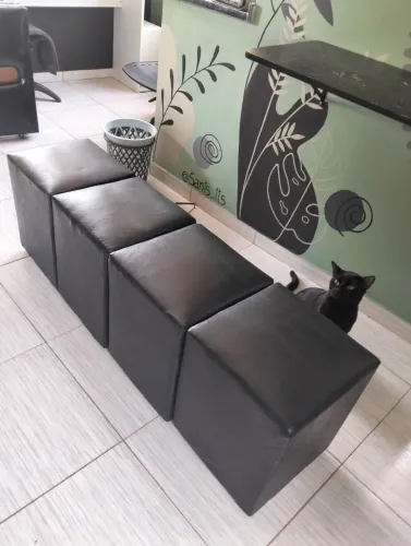 4 Pufs estofados.