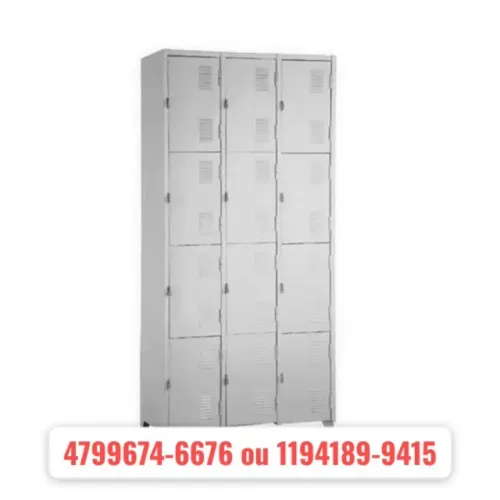 armário de aço com 12 portas