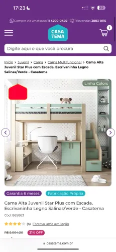 Cama escrivaninha