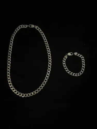 Conjunto de prata masculino