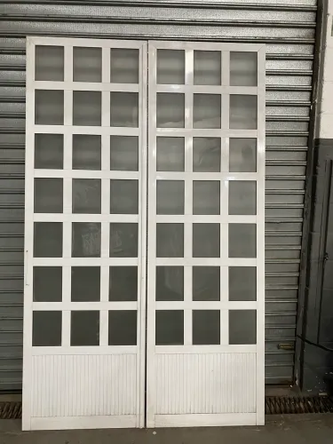 Porta duas folhas alumínio branco 
