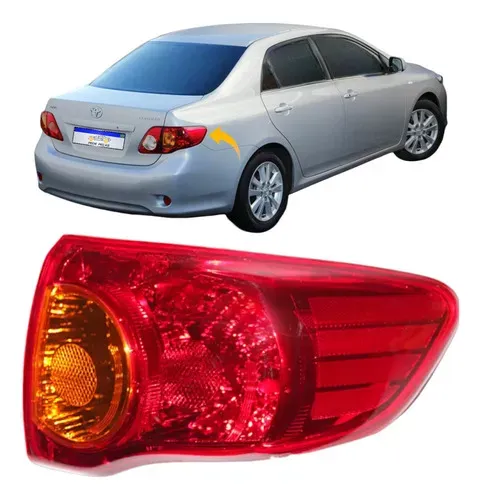 Lanterna Traseira Toyota Corolla 2008 2009 2010 2011 Ld Direito Vermelho