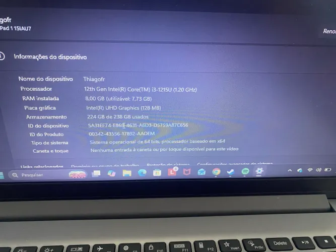 Notebook Lenovo 