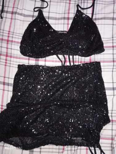 Conjunto paetê feminino planet girls