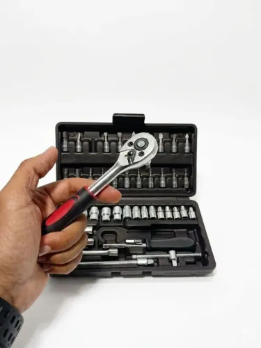 Kit Ferramentas Completo 46 Peças com Catraca