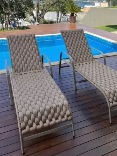 Espreguiçadeira em tricô náutico