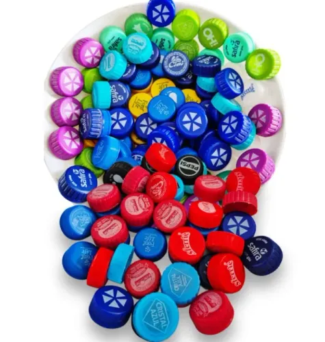 Kit 80 Tampinhas de Garrafas Pet para Artesanato cores Mistas 