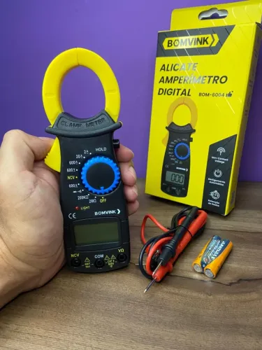 Alicate Amperímetro Digital Multímetro Detector de Tensão - BOM-6004 BomVink