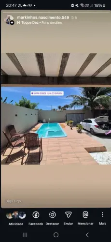 Casa com piscina na ilha de barra grande