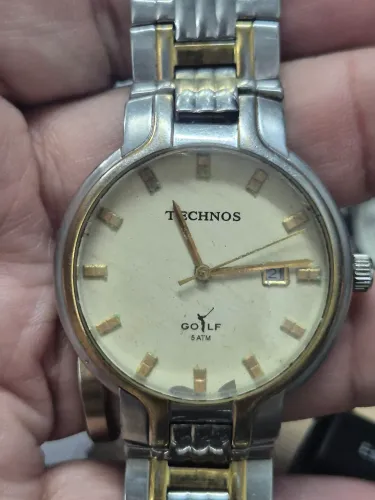 Relógio TECHNOS GOLF  50 METROS  À QUARTZ  -  FUNCIONANDO PERFEITAMENTE 