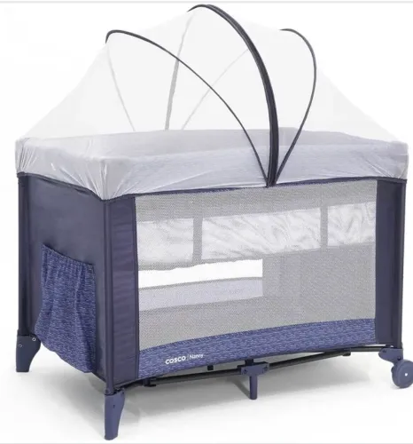 Cosco Kids, Berço Nanny, 0 a 18kg, Azul Rajado
