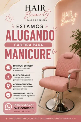 Aluguel de Cadeira - Manicure