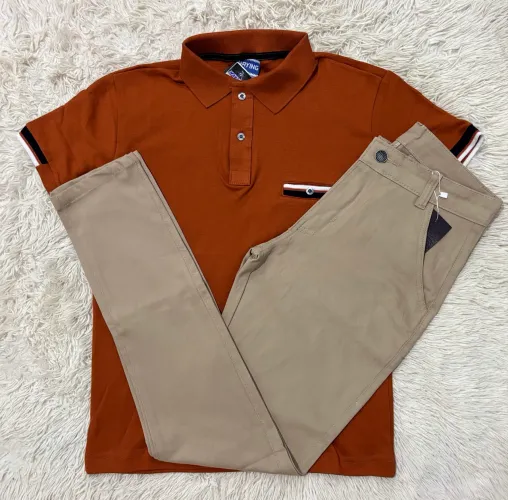 Kit Camisa Polo e Calça Sarja 