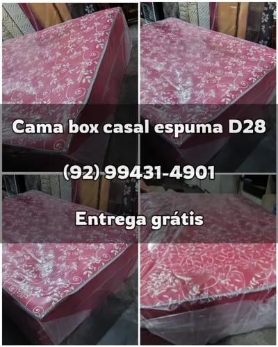 Cama Nova Casal D28 - Espuma Nova (ENTREGA GRÁTIS)