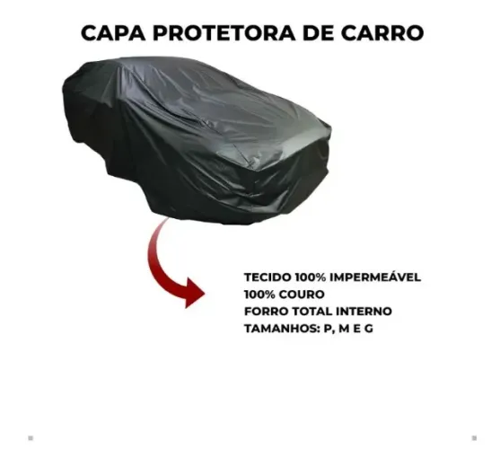 Capa Térmica Carro Couro Ecológico 100% Forrada (lacrada/Sem uso)