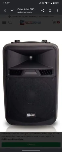 Caixa de som Ativa profissional Lexsen 500 rms