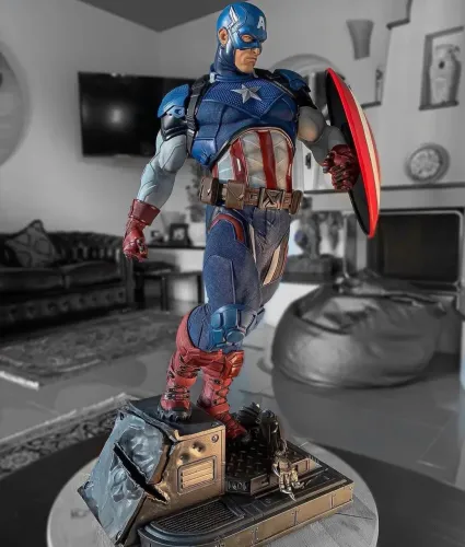 Estátua Capitão América 1/4 Sideshow Premium Format Marvel