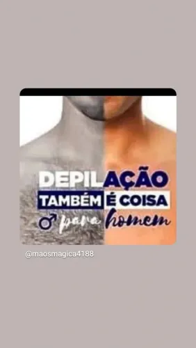 Depilações masculina e feminina.