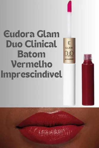 Batom líquido vermelho balm preenchido duo clinical micropigmetação