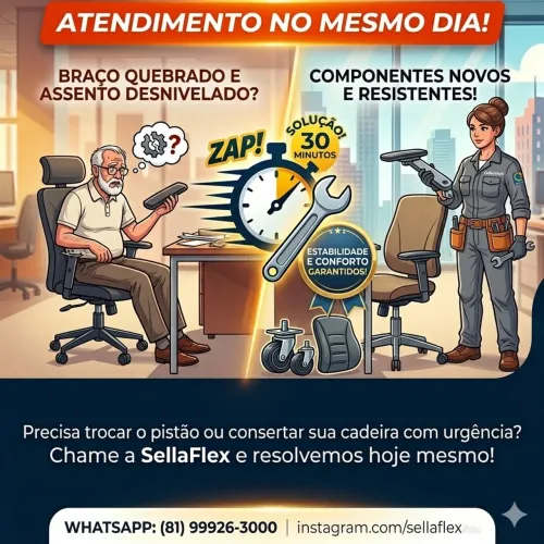 Conserto e manutenção de cadeira de escritório 