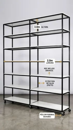 Prateleiras modulares de alta resistência
